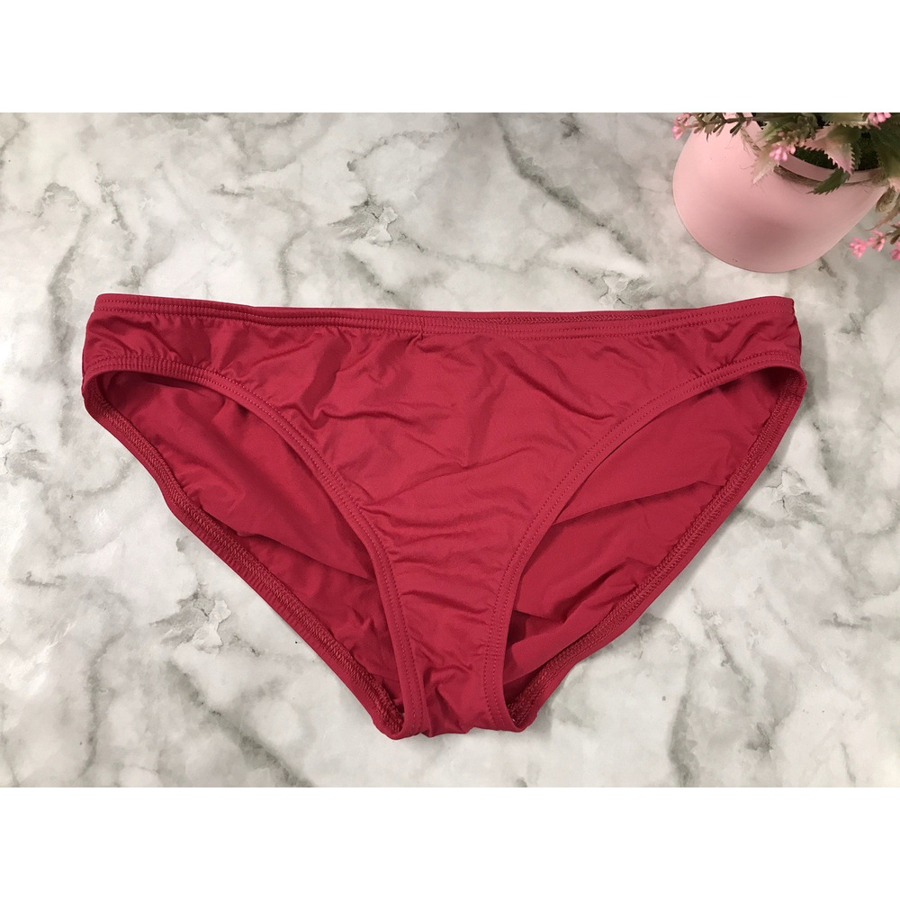 Boston Proper Women Strawberry Red Color Swimsuit Bathing Suit Swimmin Bottoms M